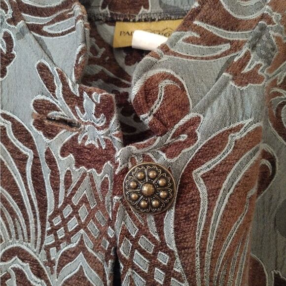 Painted Pony USA Women's Size XL Blue and Brown Embroidered Button up Jacket - Picture 10 of 11